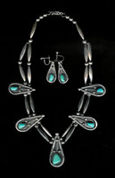 Sterling Silver Navajo Turquoise Choker Necklace