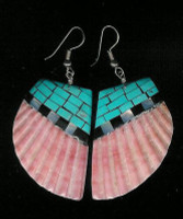 Santo Domingo Turquoise Multi-Color Inlay Earrings Daisy Reano SDTMCIE5 SOLD
