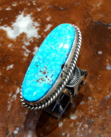 RINGS NAVAJO SILVER TURQUOISE Sunshine Reeves SOLD