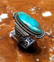 RINGS NAVAJO SILVER TURQUOISE PAWN HH 