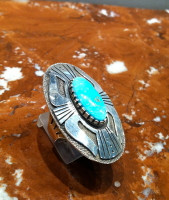 RINGS NAVAJO SILVER TURQUOISE Kee Nez