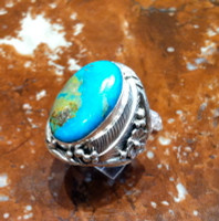 RINGS NAVAJO SILVER TURQUOISE Joy SOLD
