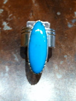 RINGS NAVAJO SILVER TURQUOISE Jay Livingston SOLD