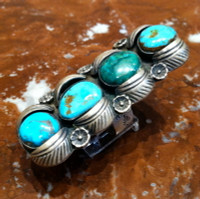 RINGS NAVAJO SILVER TURQUOISE HCT SOLD