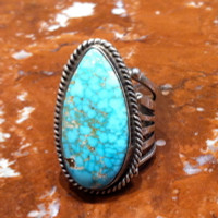 RINGS NAVAJO SILVER TURQUOISE Annie Haskie SOLD