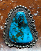 RINGS NAVAJO SILVER TURQUOISE PAWN SOLD