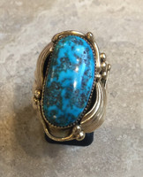 RINGS NAVAJO 14K GOLD TURQUOISE RINGS JM 9-91/4