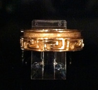 RINGS ISLETA GOLD BAND GREEK KEY DESIGN Andy Kirk