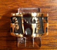 RINGS HOPI SILVER GOLD OVERLAY RAM MOUNTAIN GOAT SHEEP Marvin Lucus SOLD