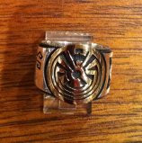 RINGS HOPI SILVER GOLD OVERLAY MAN IN MAZE KOKOPELLI BADGER BEARPAW Art Batala SOLD