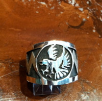 RINGS HOPI SILVER EAGLE RHSE2 SOLD