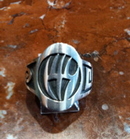 RINGS HOPI SILVER BADGER PAW SOLD