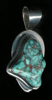 PENDANT NAVAJO STERLING SILVER & TURQUOISE Phillip Zachary