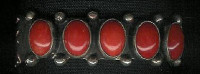 Navajo Silver Coral Pawn Bracelet SOLD