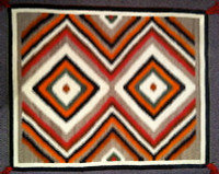 Navajo Indian Rug Red Mesa 1940's