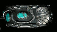 Navajo 1970's CW Pawn Collection Snake Turquoise Watch Bracelet SOLD