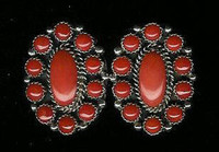 EARRINGS SILVER CORAL SOLD