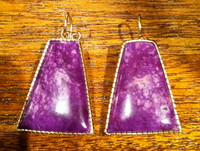 EARRINGS NAVAJO SUGILITE & 14KT GOLD FRENCH WIRE M