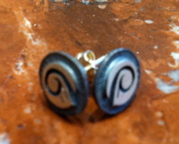 EARRINGS HOPI SILVER SMALL ROUND UNISEX SOLD