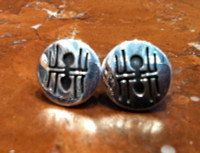 EARRINGS HOPI SILVER ROUND SMALL SPIDER ARACHNOPHOBIA SOLD