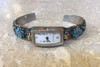 This Zuni turquoise floral inlay watch bracelet remains the only piece of theirs we currently have in stock.  This is a very small size about a 6.  Call on exact size and availability.
Thanks for looking!