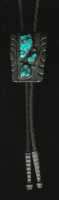 BOLO TIE ZUNI PAWN TURQUOISE SOLD
