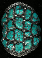 BRACELETS NAVAJO TURQUOISE NUGGET T  "STOLEN FROM MUDHEAD GALLERY"!