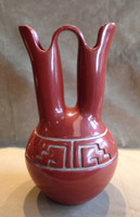 Pottery Santa Clara Red Wedding Vase LuAnn Tafoya_3 SOLD