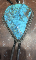 BOLO NAVAJO LARGE STONE BLUE GEM OR FOX TURQUOISE PAWN SOLD