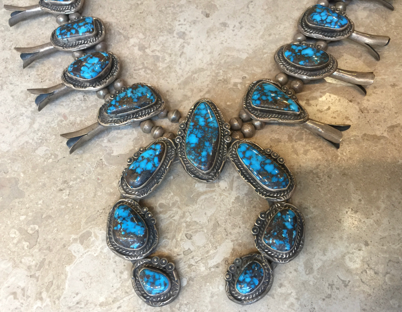 Navajo Squash Blossom Necklace — Cisco's Gallery