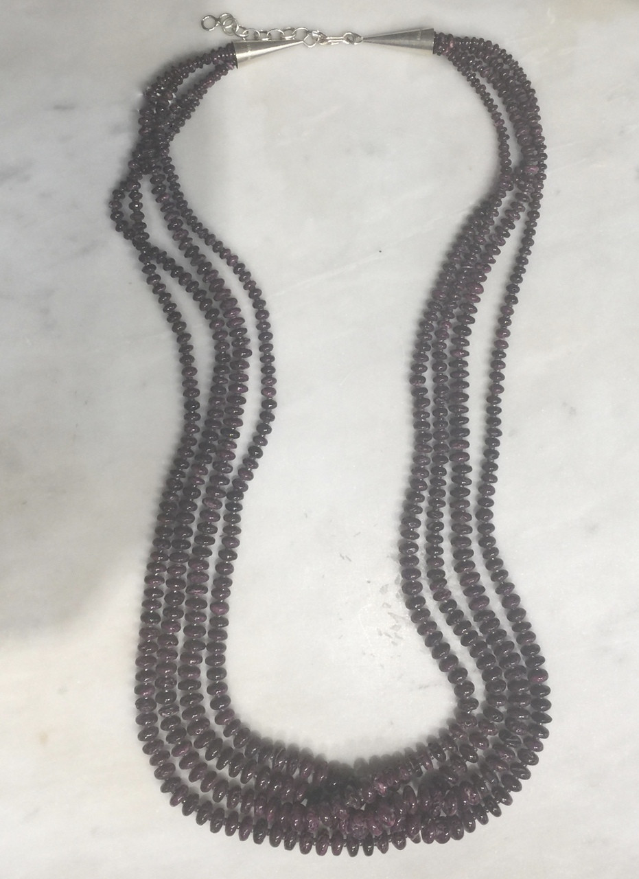 The Longest Best Vintage Santo Domingo Dark Heishi Necklace The Longest Best Vintage Santo Domingo Dark Heishi Necklace