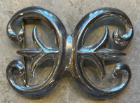 BELT BUCKLE NAVAJO SILVER SANDCAST_F L BEGAY 4