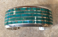 BRACELETS ZUNI BLUE GEM TURQUOISE 7.25 LARRY LORETTO_3