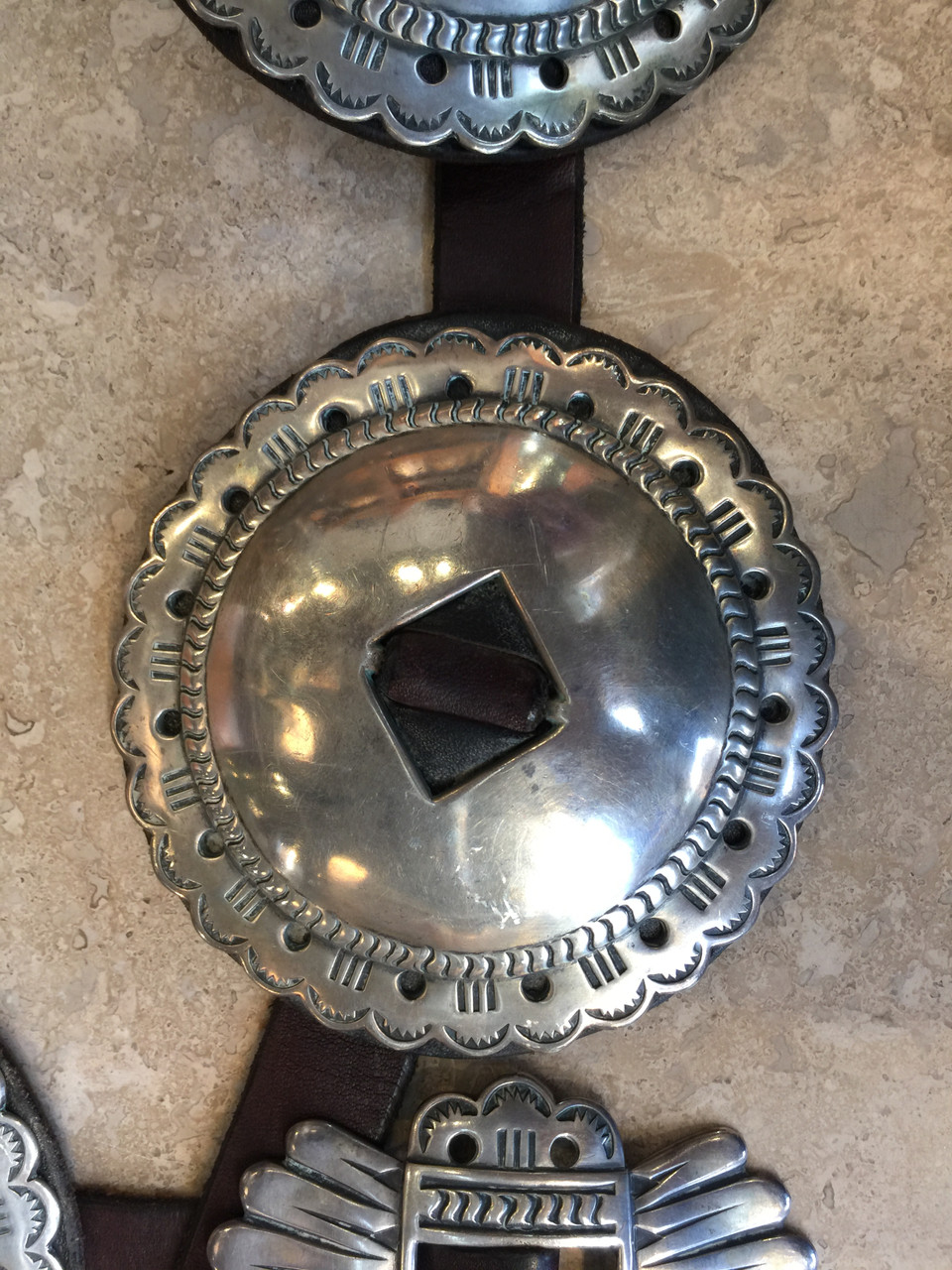小物 VintageWorks concho belt(33in) BEAUTIFUL CONCHO BELT 7 LARGE 3 3/4