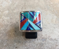 RINGS CONTEMPORARY NAVAJO MULTI-COLOR STONE INLAY SIZE 11.75  SOLD