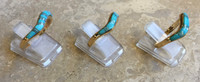 RINGS NAVAJO 14KT GOLD CONTEMPORARY WAVE PATTERN DESIGN RARE SLEEPING BEAUTY TURQUOISE SIZE 8_1 SOLD