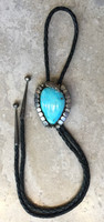 BOLO TIE SILVER TURQUOISE _2