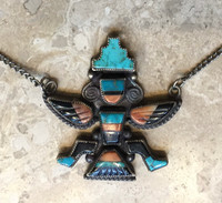 ZUNI PAWN KNIFEWING NECKLACE SOLD 