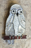 Zuni Owl Multi-Inlay PinPendant Pablita Quam SOLD 