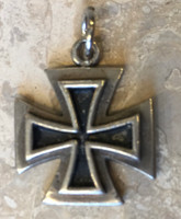 CROSS PENDANT NAVAJO SILVER OVERLAY ON SILVER SOLD