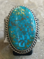 RINGS NAVAJO OVAL TURQUOISE J NELSON SIZE 13