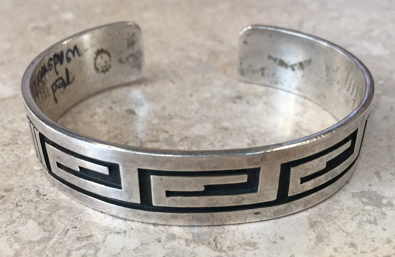 BRACELETS HOPI STERLING SILVER OVERLAY TED WADSWORTH 6