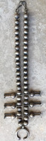 SQUASH BLOSSOM NECKLACE NAVAJO SILVER SMALL SIZE CHOKER LENGTH