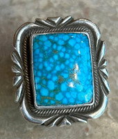 RINGS TURQUOISE NAVAJO LARGER RECTANGULAR ROIE JAQUE _1