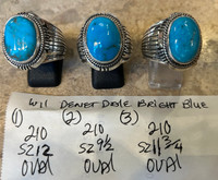 RINGS NAVAJO BLUE GEM TURQUOISE WILL DENETDALE 12_1