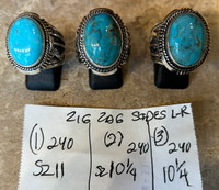 RINGS NAVAJO TURQUOISE OVAL WILL DENETDALE 10.25_3
