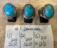 RINGS NAVAJO TURQUOISE OVAL WILL DENETDALE  12_1