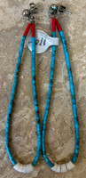 EARRINGS SANTO DOMINGO FINE TURQUOISE HEISHI POSTS 3