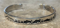 BRACELET SANTO DOMINGO BUFFALO PUEBLO NARROW SMALL SIZE VIDAL ARAGON_1  6"