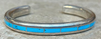 BRACELETS ZUNI SLEEPING BEAUTY TURQUOISE  LARRY LORETTO 6 1/4"